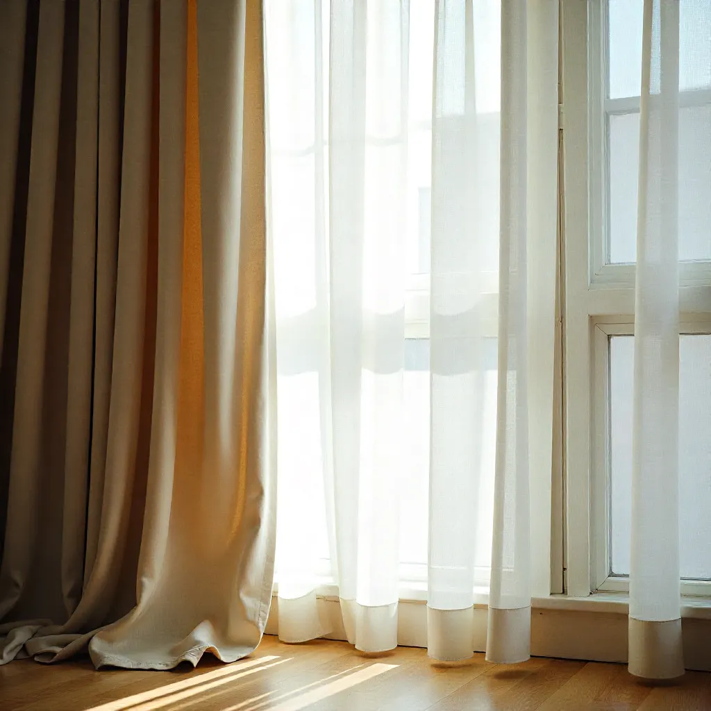 Premium thermal curtain texture